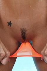 Laura Lee Takes Off Her Orange Bikini