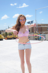 Kylie K Stips Off Her Denim Shorts